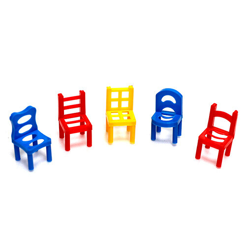 18개입 미니어처 플라스틱 의자