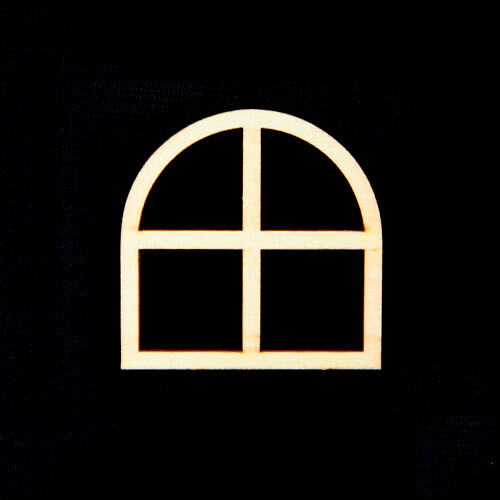 4개입 미니어처 아치형 창문 4x4cm