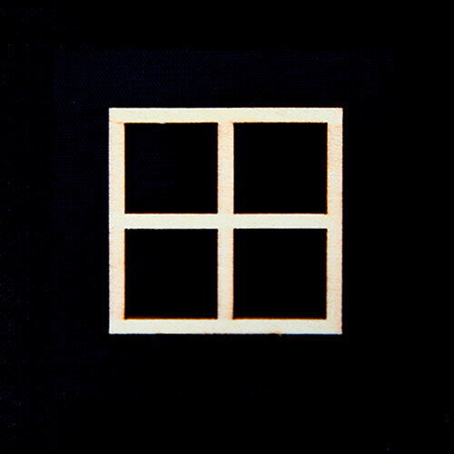 4개입 미니어처 정사각 창문 4x4cm