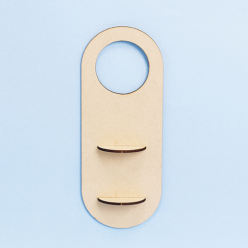 2개입 타원 2단 방문 걸이 10x25.5cm 두께3mm