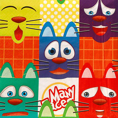 냅킨아트 SDOG021101 Many Faces of Cats 냅킨20매 33x33cm 2026