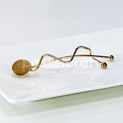 물결 실핀 골드 1.2x7cm 5개입