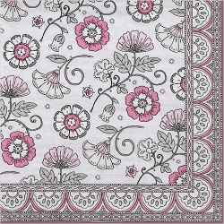 냅킨아트 KAPI  Kalamkari Pink 냅킨20매 33x33cm 2381