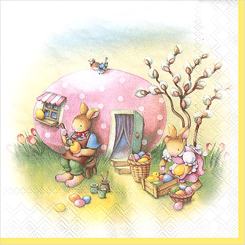 냅킨아트 L789400 EASTER EGG HOUSE V B 냅킨20매 33x33cm 2512