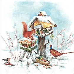 냅킨아트 L793300 LUNCH HOUR AT THE BIRD FEEDER 냅킨20매 33x33cm 2530