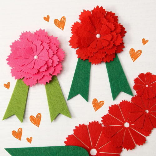 펠트 카네이션 브로치 만들기