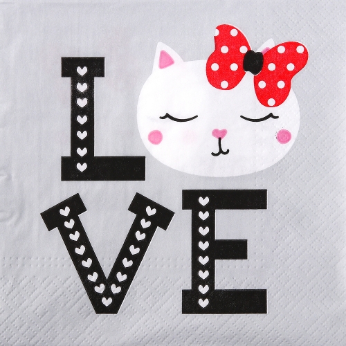 냅킨아트 TL700300 Lovely Cat 냅킨20매 33x33cm