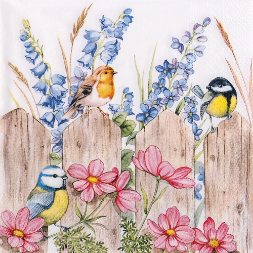 냅킨아트 13312720 Birds on Fence 냅킨20매 33x33cm