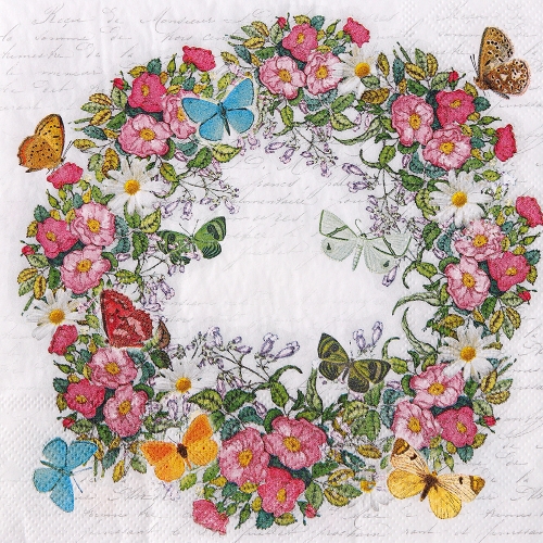 냅킨아트 13314920 Wreath of Flowers 냅킨20매 33x33cm