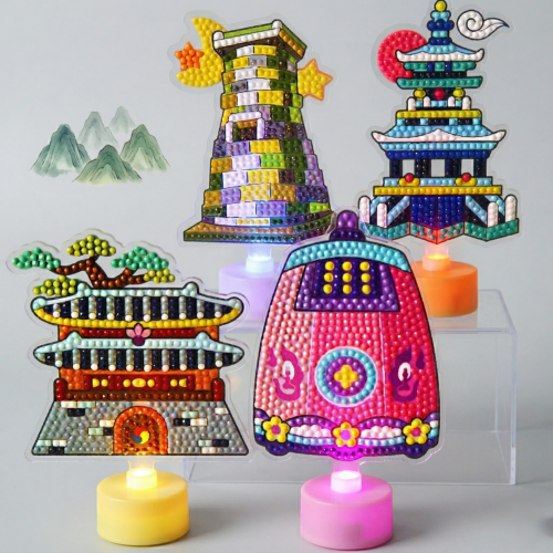 보석십자수 대한민국 전통 국보 아크릴 무드등 1개입