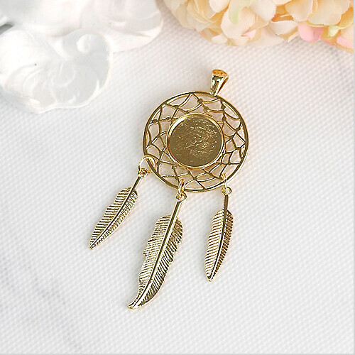 RS-37 레진아트 펜던트 드림캐쳐 2.3x6.9cm 2개입