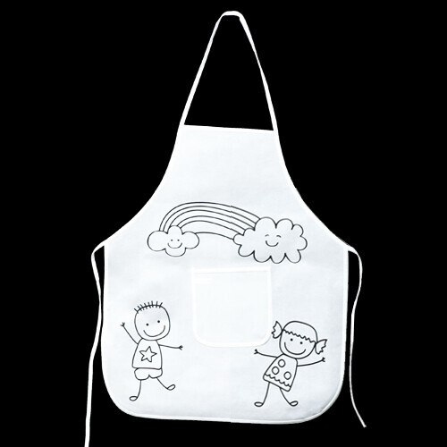 색칠 부직포 앞치마 50x60cm 10개입