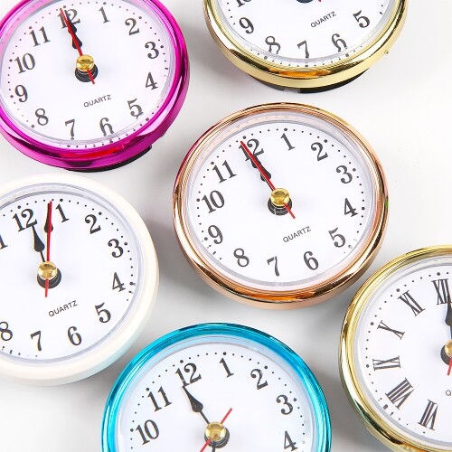 6.5cm 칼라 알시계 로마 아라비아 숫자 2개입