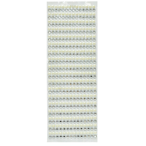 진주 투명 반구 크리스탈 6mm 14x36cm