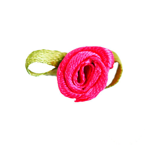 미니 장미리본 진핑크 2.4x1.1cm 30개입