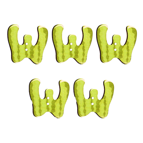 이니셜 알파벳 W 3.5cm 5개입