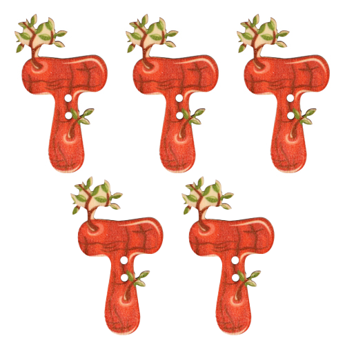 이니셜 알파벳 T 3.5cm 5개입