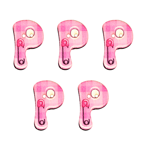 이니셜 알파벳 P 3.5cm 5개입