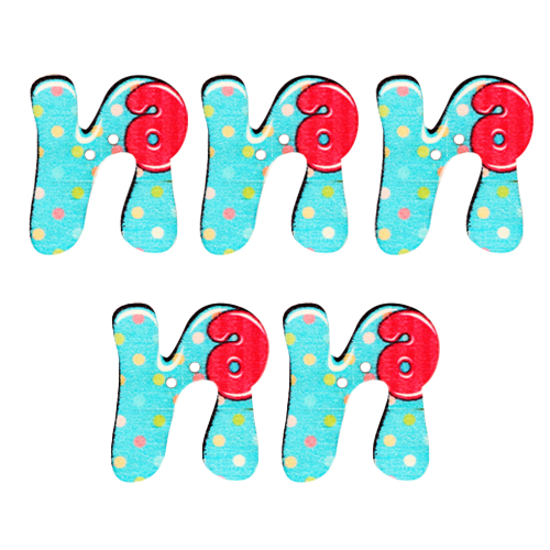이니셜 알파벳 N 3.5cm 5개입