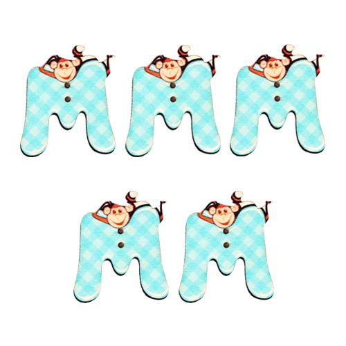 이니셜 알파벳 M 3.5cm 5개입