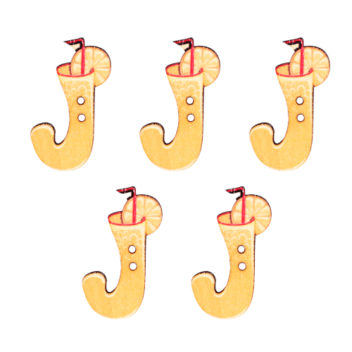 이니셜 알파벳 J 3.5cm 5개입
