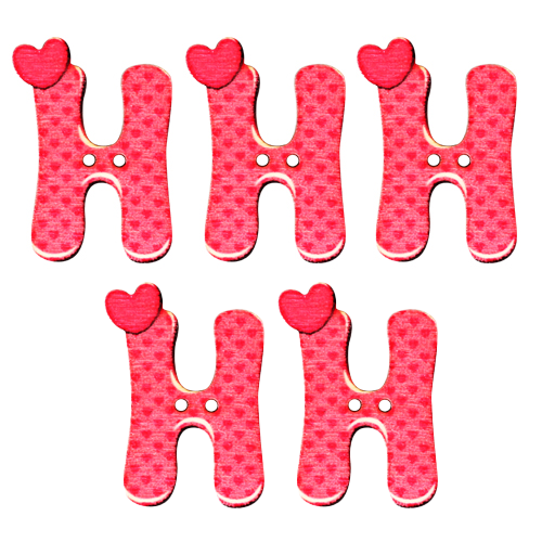 이니셜 알파벳 H 3.5cm 5개입