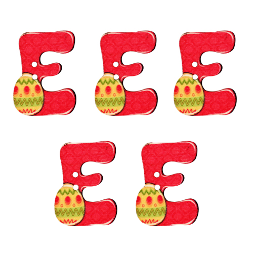 이니셜 알파벳 E 3.5cm 5개입