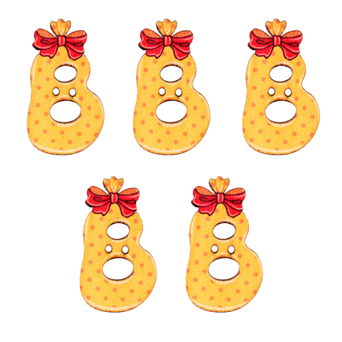 이니셜 알파벳 B 3.5cm 5개입
