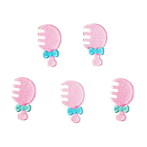 D-313 장식데코 리본빗 핑크 14x26mm 10개입