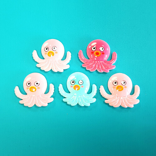 D-84 장식데코 문어 27x23mm 5개입