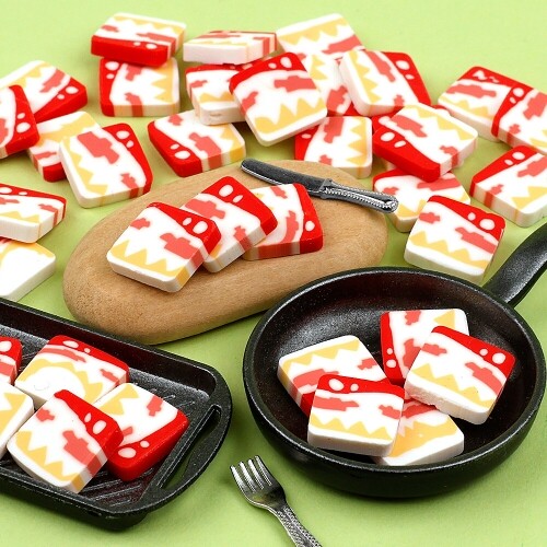 미니어처 토핑 폴리머 클레이 돼지 고기 삼겹살 10g