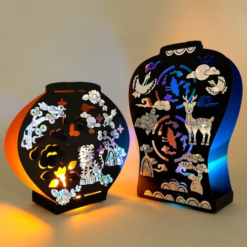 종이 전통 청자 백자 자개 화병 무드등 만들기 1세트