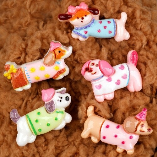 미니어처 티셔츠 강아지 장식 데코 10개입