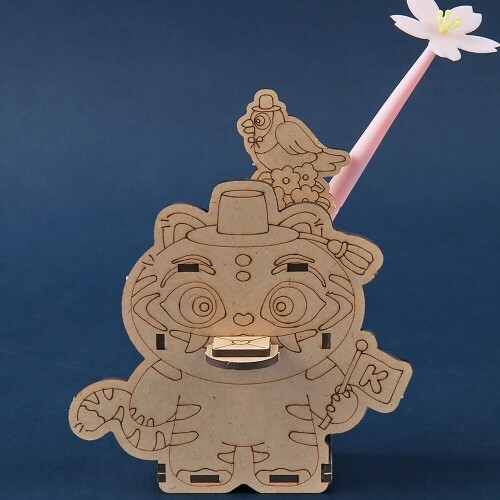 우드 DIY 미니어처 까치 호랑이 다용도 꽂이 만들기