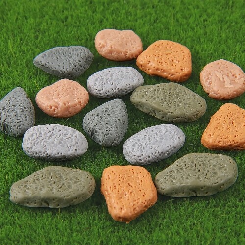 10개입 미니어처 칼라 자갈 장식