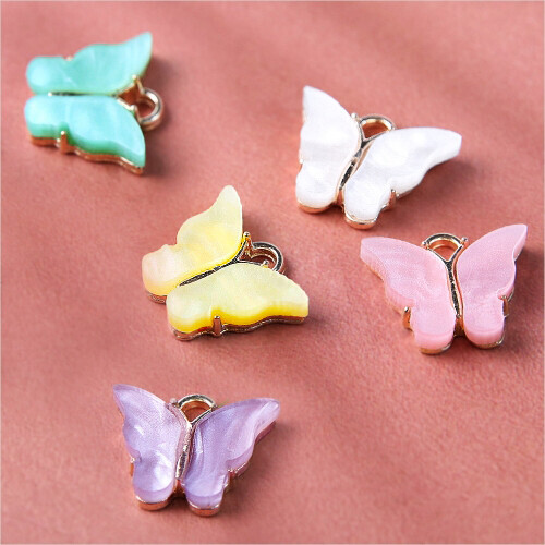 자개 골드 나비 펜던트 5개입