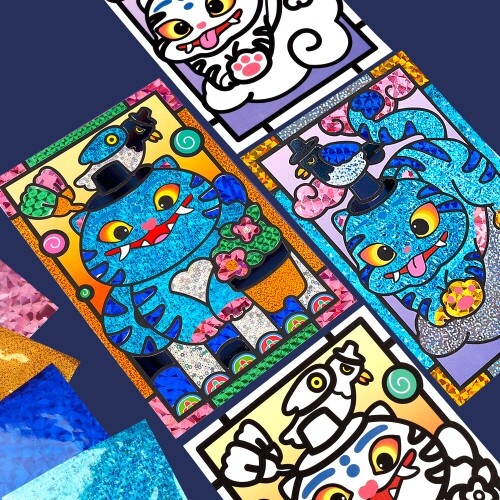 포일 아트 호랑이 까치 카드 만들기