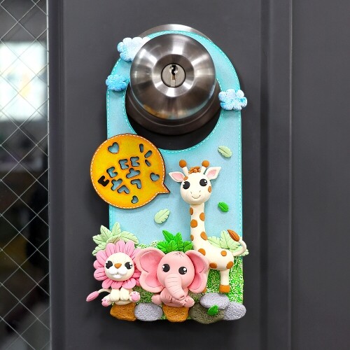 우드 똑똑 아치형 방문 걸이