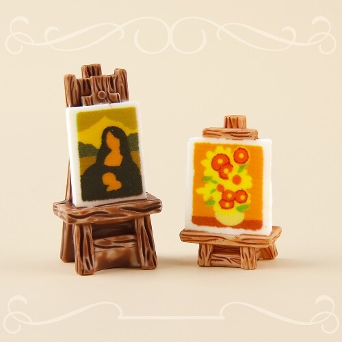 2개입 미니어처 명화 그림 이젤 장식