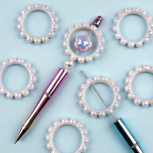 5개입 오로라 도트 프레임 장식 비즈