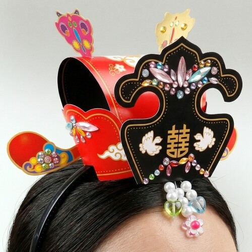 전통 문양 종이 족두리 머리띠 만들기 세트