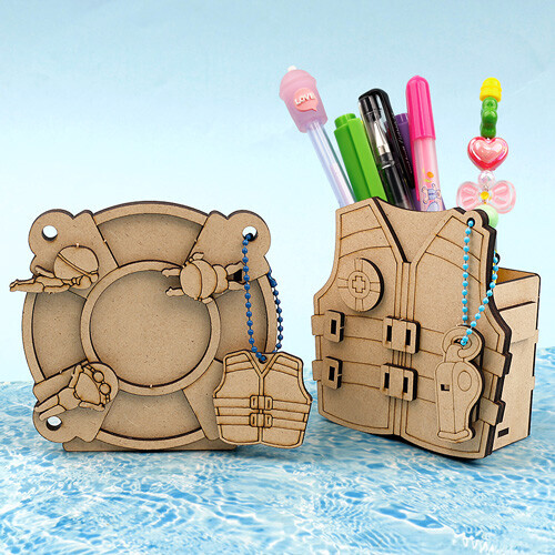 인쇄 우드 DIY 미니어처 생존 수영 연필 꽂이