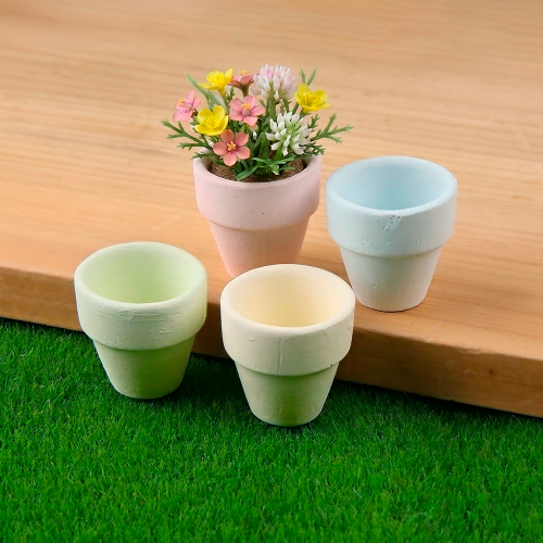 10개입 미니어처 소 파스텔 칼라 심플 토분