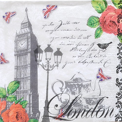 냅킨아트 1331232 Teatime in London 냅킨20매 33x33cm 0847