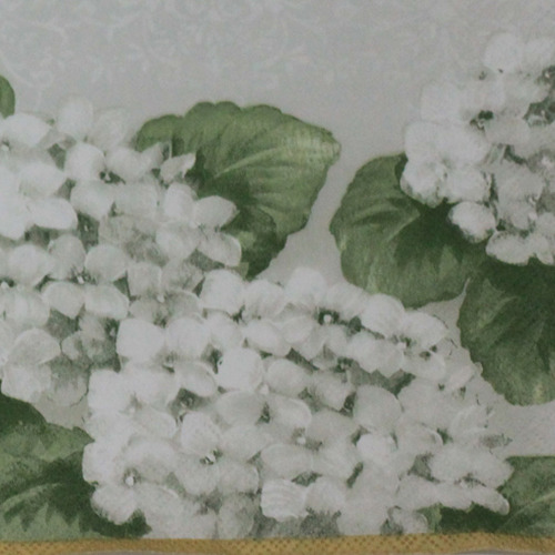 냅킨아트 13306625 HORTENSIA WHITE 냅킨20매 33x33cm 1136