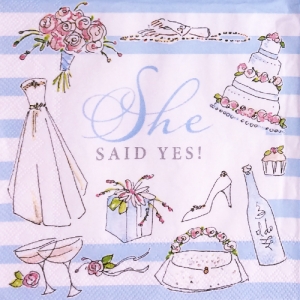 냅킨아트 712500 She said yes 냅킨20매 25x25cm 0412