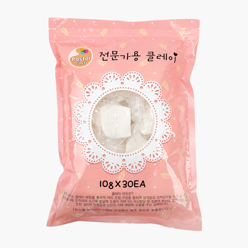 파스텔 클레이 단체수업용 10gx30개 흰색