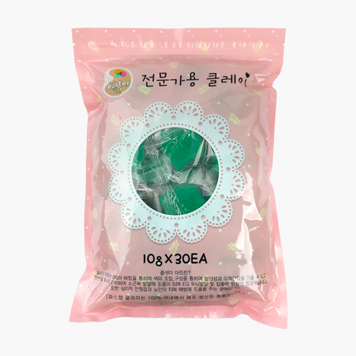 파스텔 클레이 단체수업용 10gx30개 초록