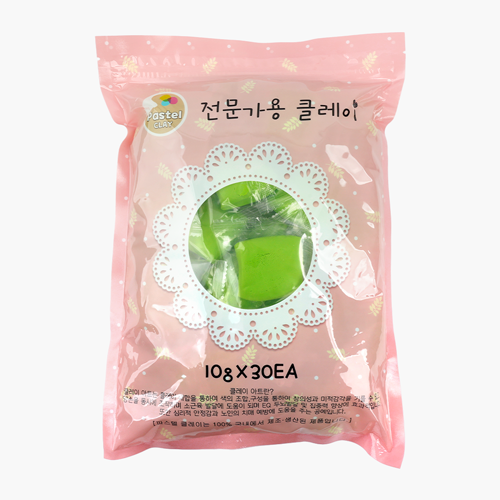 파스텔 클레이 단체수업용 10gx30개 연두